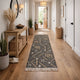 Hona 3 x 8 Hallway Runner Rug, Handwoven Traditional Tassels, Khaki Wool By Casagear Home