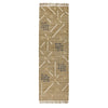 Hona 3 x 8 Hallway Runner Rug, Handwoven Traditional Tassels, Khaki Wool By Casagear Home