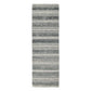 Kobi 3 x 8 Hallway Runner Rug, Handwoven Shaggy Striped, Blue White By Casagear Home