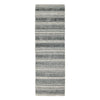 Kobi 3 x 8 Hallway Runner Rug, Handwoven Shaggy Striped, Blue White By Casagear Home