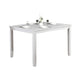 Ziko 5 Piece Dining Table Set 4 Crossed Back Chairs White Solid Wood By Casagear Home BM319795