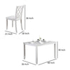 Ziko 5 Piece Dining Table Set 4 Crossed Back Chairs White Solid Wood By Casagear Home BM319795