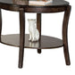 Orio Side End Table Open Shelves 31 Inch Oval Top Curve Legs Brown Wood By Casagear Home BM319797