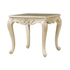 Roche Side End Table 29 Inch Classic Cabriole Legs Champagne Gold Wood By Casagear Home BM319802