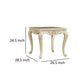 Roche Side End Table 29 Inch Classic Cabriole Legs Champagne Gold Wood By Casagear Home BM319802