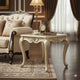 Roche Side End Table, 29 Inch, Classic Cabriole Legs, Champagne Gold Wood By Casagear Home