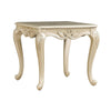 Roche Side End Table, 29 Inch, Classic Cabriole Legs, Champagne Gold Wood By Casagear Home