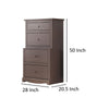 Stav Tall Dresser Chest with 4 Drawers Plank Style Gray Solid Wood By Casagear Home BM319807