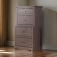 Stav Tall Dresser Chest with 4 Drawers Plank Style Gray Solid Wood By Casagear Home BM319807