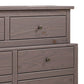 Stav Wide Dresser Chest with 6 Drawers Plank Style Gray Solid Wood By Casagear Home BM319808