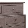 Stav Wide Dresser Chest with 6 Drawers Plank Style Gray Solid Wood By Casagear Home BM319808