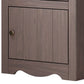 Stav Nightstand 1 Drawer and Door 25 Inch Plank Style Gray Solid Wood By Casagear Home BM319809