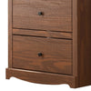 Stav Tall Dresser Chest with 4 Drawers Plank Style Brown Solid Wood By Casagear Home BM319810