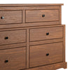 Stav Wide Dresser Chest with 6 Drawers Plank Style Brown Solid Wood By Casagear Home BM319811