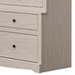 Stav Wide Dresser Chest with 6 Drawers Plank Style White Solid Wood By Casagear Home BM319814