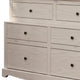 Stav Wide Dresser Chest with 6 Drawers Plank Style White Solid Wood By Casagear Home BM319814