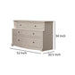 Stav Wide Dresser Chest with 6 Drawers Plank Style White Solid Wood By Casagear Home BM319814