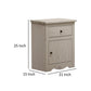 Stav Nightstand 1 Drawer and Door 25 Inch Plank Style White Solid Wood By Casagear Home BM319815