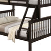 Bruke Twin/Full Bunk Bed with Ladder Slatted Cherry Brown Solid Hardwood By Casagear Home BM319822