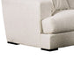 Flin Loveseat with 2 Striped Accent Pillows 70 Inch Soft Beige Chenille By Casagear Home BM319826