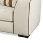 Elize Accent Chair with 2 Pillows Solid Wood Faux Leather Beige Boucle By Casagear Home BM319828