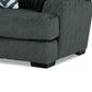 Laila Loveseat 2 Accent Pillows 72 Inch Solid Wood Dark Gray Chenille By Casagear Home BM319837