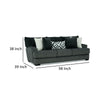 Laila Sofa 5 Accent Pillows 98 Inch Solid Wood Dark Gray Chenille By Casagear Home BM319841