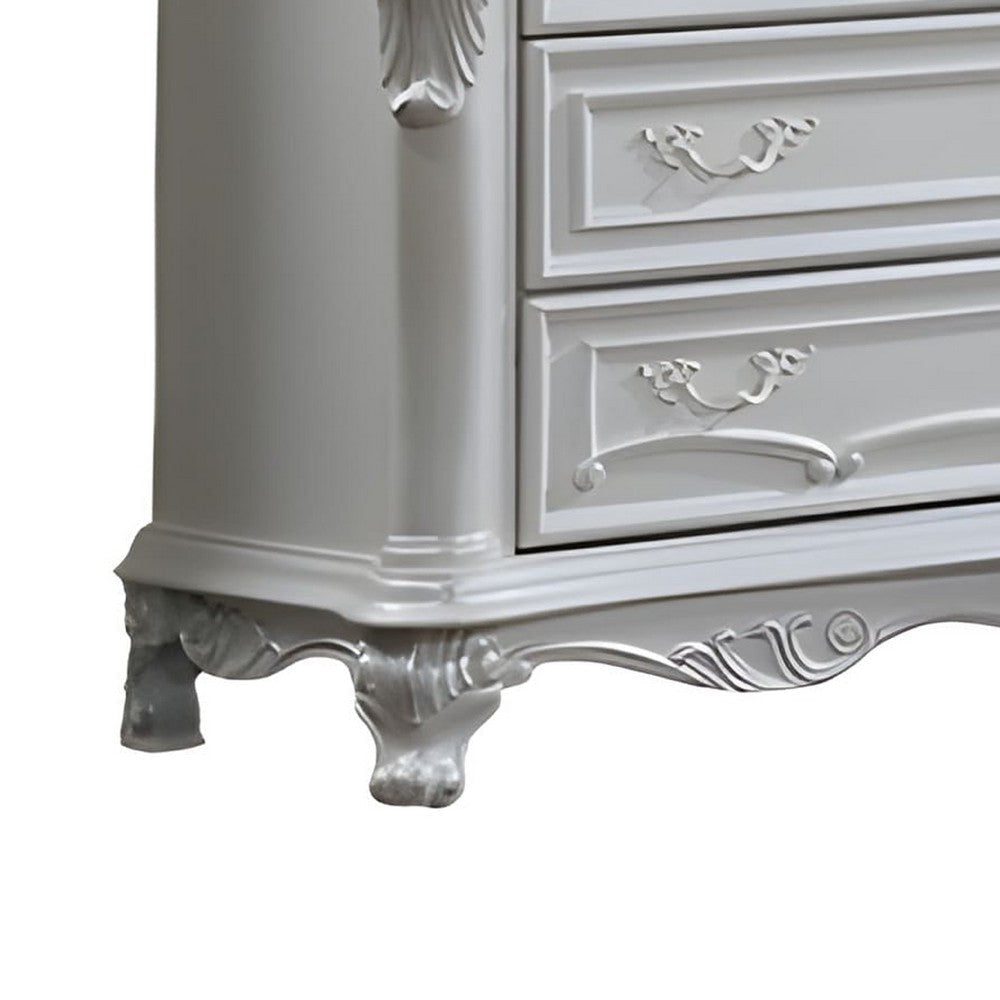 Venta Wide Dresser Chest 9 Drawer Carved White Solid Wood By Casagear Home BM319847