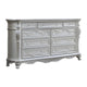 Venta Wide Dresser Chest 9 Drawer Carved White Solid Wood By Casagear Home BM319847
