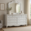 Venta Wide Dresser Chest 9 Drawer Carved White Solid Wood By Casagear Home BM319847