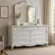 Venta Wide Dresser Chest 9 Drawer Carved White Solid Wood By Casagear Home BM319847