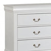 Ryla Wide Dresser Chest 6 Drawers Nickel Metal Handles White Solid Wood By Casagear Home BM319850