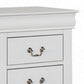 Ryla Nightstand 2 Drawers Classic White Solid Wood Nickel Metal Handles By Casagear Home BM319851