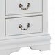 Ryla Nightstand 2 Drawers Classic White Solid Wood Nickel Metal Handles By Casagear Home BM319851