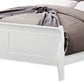 Ryla Full Size Bed Sleek Modern Panel Headboard Design White Solid Wood By Casagear Home BM319852