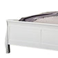 Ryla Full Size Bed Sleek Modern Panel Headboard Design White Solid Wood By Casagear Home BM319852