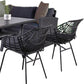 Maria 5pc Outdoor Patio Dining Set Sectional Sofa Table 2 Chairs Black By Casagear Home BM319856