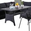 Maria 5pc Outdoor Patio Dining Set Sectional Sofa Table 2 Chairs Black By Casagear Home BM319856