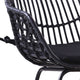 Niya Patio Chair Set of 2, Polyester, Black Steel, Outdoor Rattan Wicker By Casagear Home