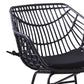 Niya Patio Chair Set of 2 Polyester Black Steel Outdoor Rattan Wicker By Casagear Home BM319857