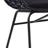 Niya Patio Chair Set of 2, Polyester, Black Steel, Outdoor Rattan Wicker By Casagear Home