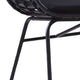 Niya Patio Chair Set of 2, Polyester, Black Steel, Outdoor Rattan Wicker By Casagear Home