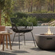 Niya Patio Chair Set of 2, Polyester, Black Steel, Outdoor Rattan Wicker By Casagear Home