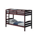 Sifa Twin Bunk Bed Convenient Ladder Arch Slat Design Espresso Brown By Casagear Home BM319869
