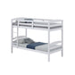 Sifa Twin Bunk Bed Convenient Ladder Arch Slat Design White Solid Wood By Casagear Home BM319871