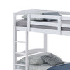 Sifa Twin Bunk Bed Convenient Ladder Arch Slat Design White Solid Wood By Casagear Home BM319871