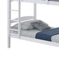 Sifa Twin Bunk Bed Convenient Ladder Arch Slat Design White Solid Wood By Casagear Home BM319871