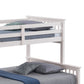 Veran Twin Over Full Bunk Bed Trundle and 3 Drawers White Solid Wood By Casagear Home BM319874