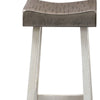 Bianca Barstool Set of 2 Dark Gray Saddle Seat White Solid Wood By Casagear Home BM319883