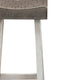 Bianca Barstool Set of 2 Dark Gray Saddle Seat White Solid Wood By Casagear Home BM319883